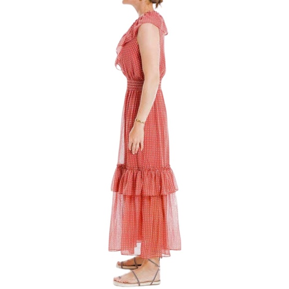 MAX STUDIO Ruffle Maxi Dress. Size Large - Picture 2 of 12